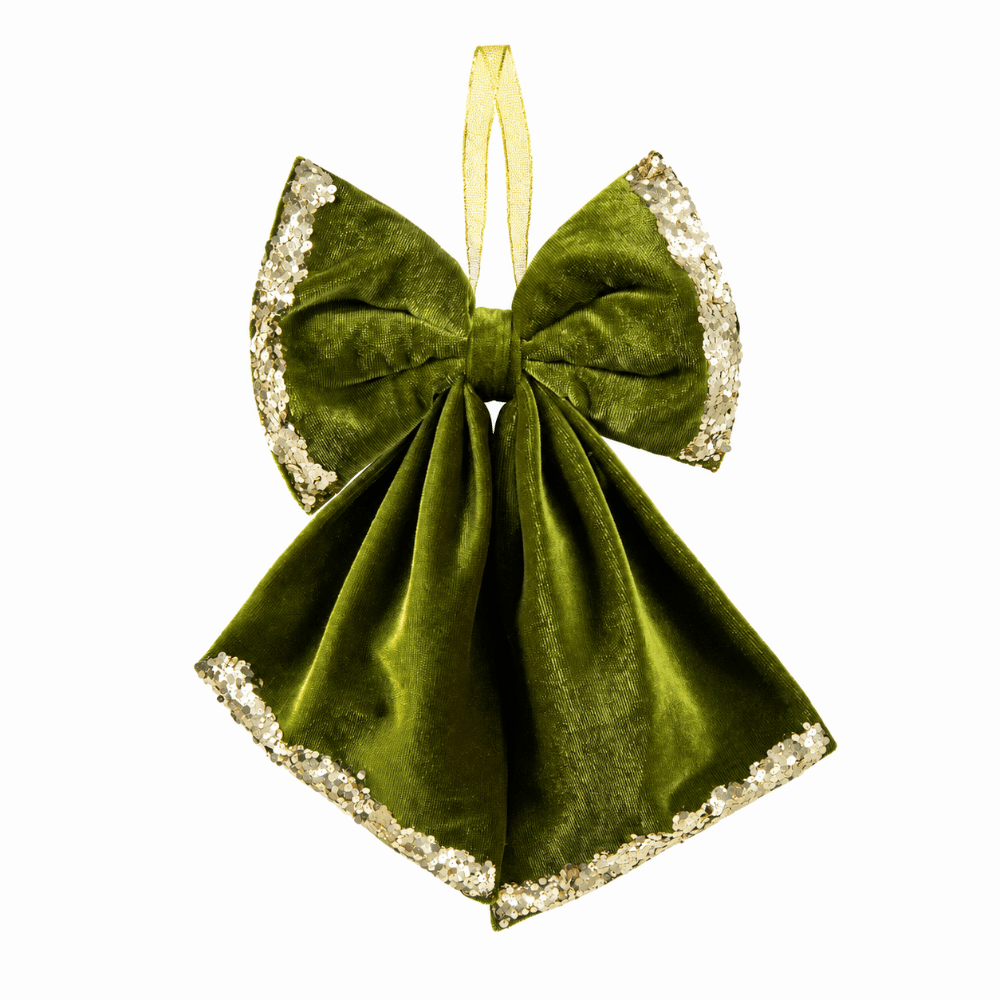Ribbon Bow Gift - Green Christmas Bowknot Hanging Decoration Long