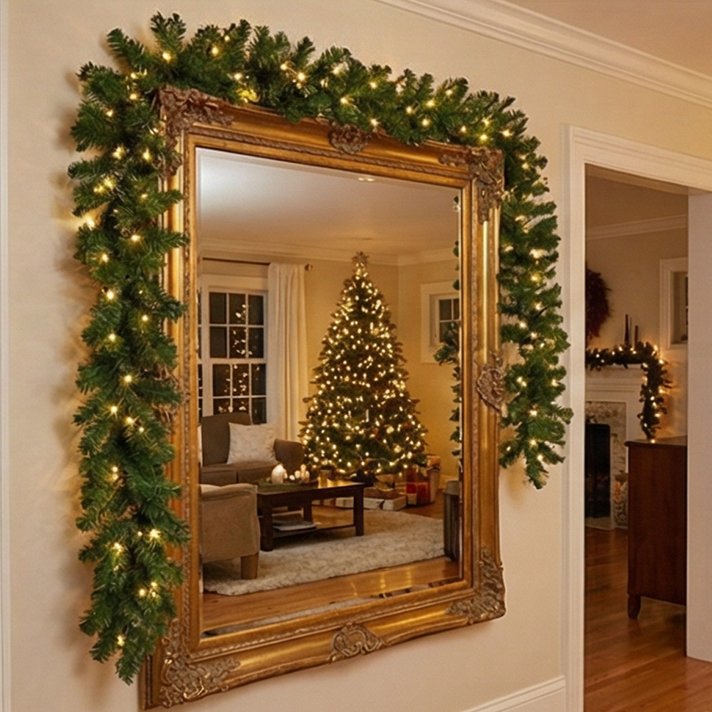 2.7M Artificial Green Christma - Christmas Wreath Fake recension och pris