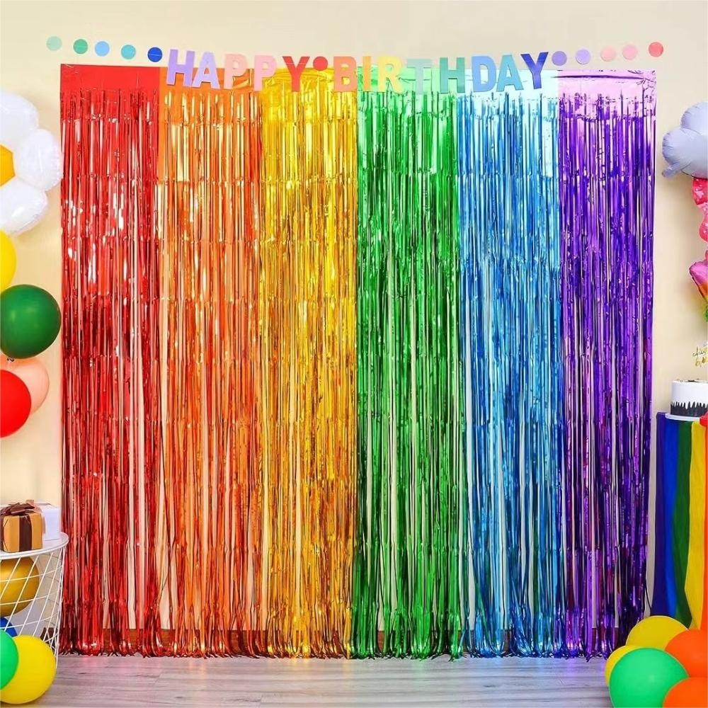 Party Backdrop Fringe Tinsel C - Tinsel Garland Decoration recension och pris