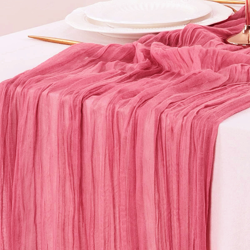 Red Table Runner Gauze Wedding - Christmas Table Runner recension och pris