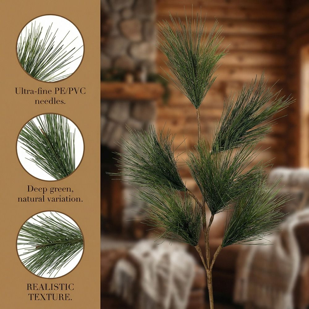 Realistic Artificial Pine Bran - Christmas Tree Artificial recension och pris