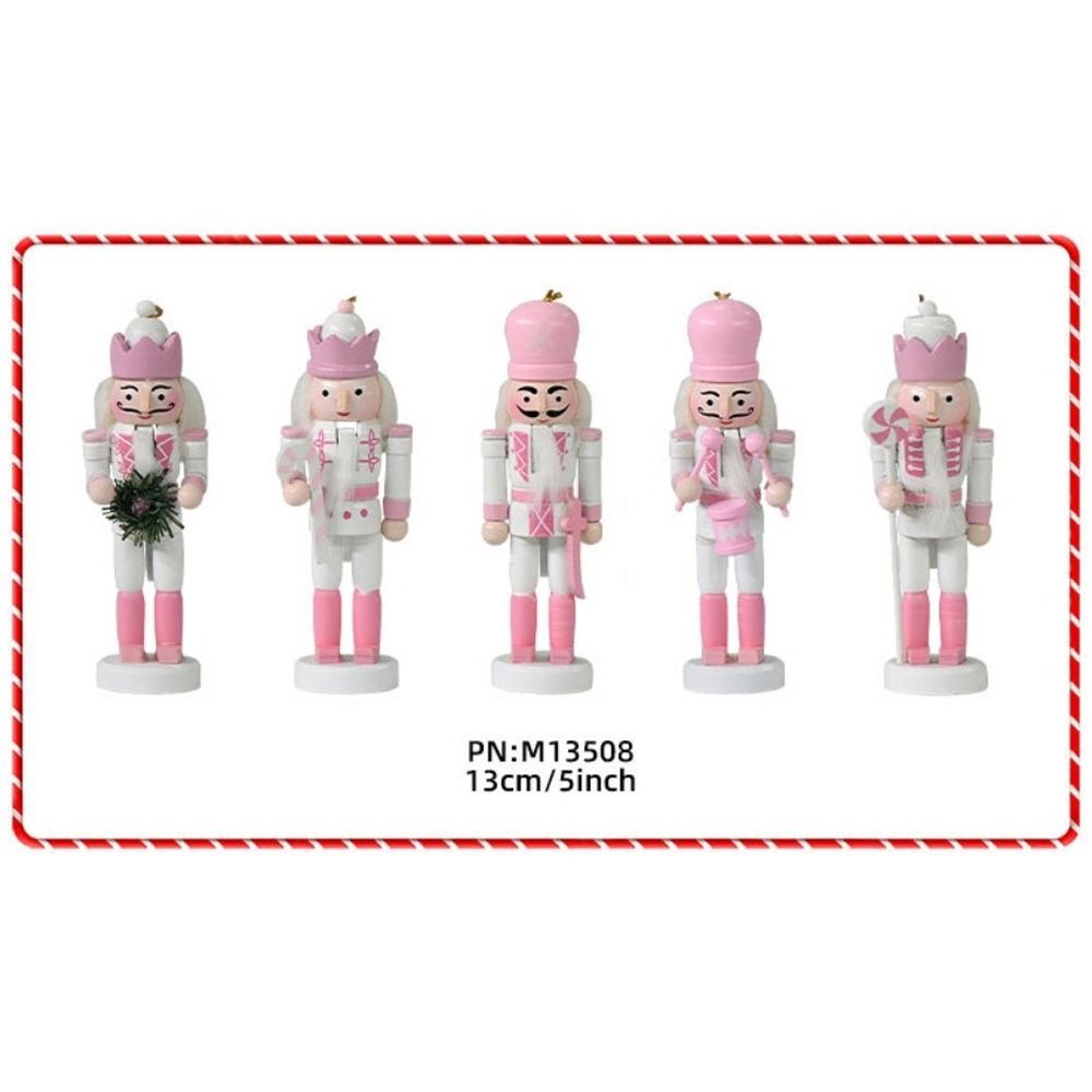 5PCS Macarone Powder Christmas - Nutcracker Figurine recension och pris