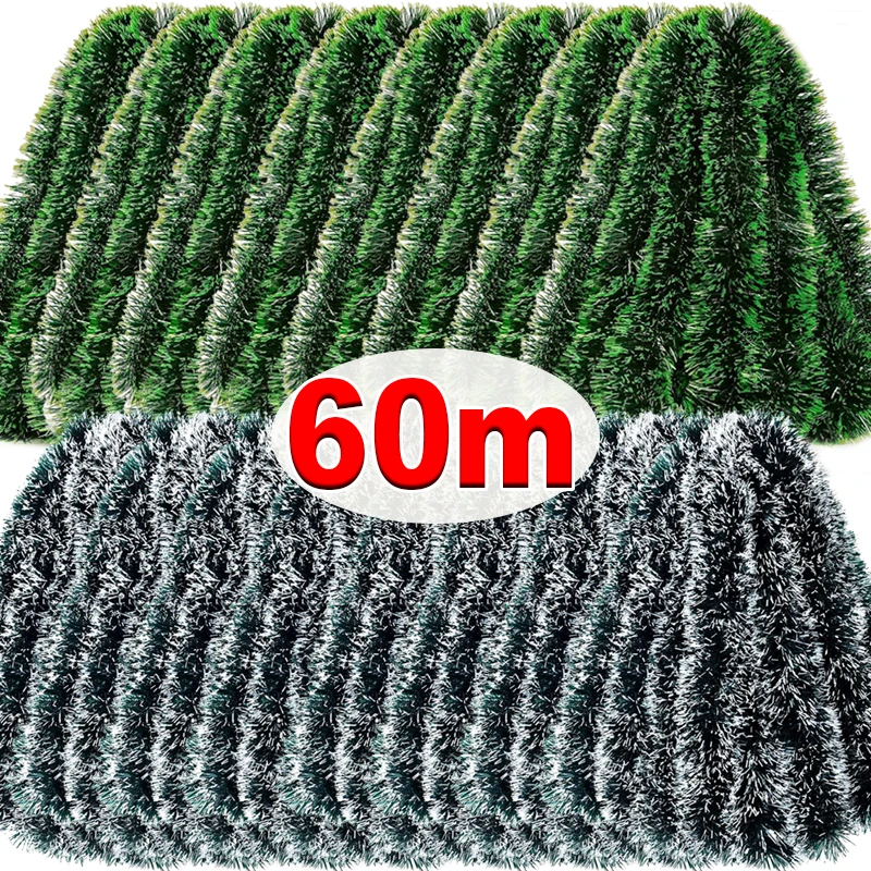60/4m Christmas Tinsel Ribbons - Tinsel Garland Decoration recension och pris
