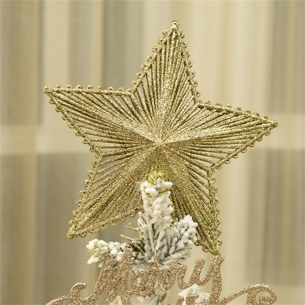 Gold Glitter Christmas Tree To - Star Tree Topper recension och pris