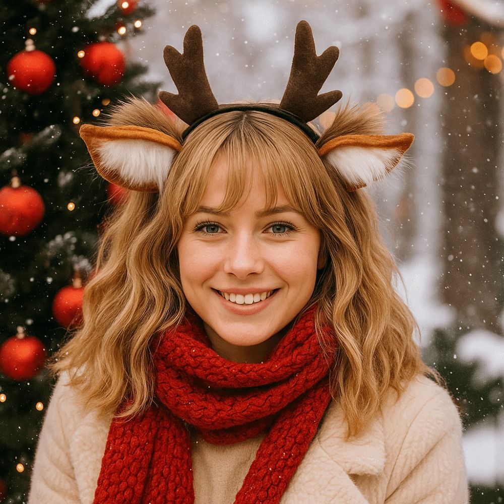 Unisex Deer Ears Reindeer Antl - Reindeer Antlers Headband recension och pris