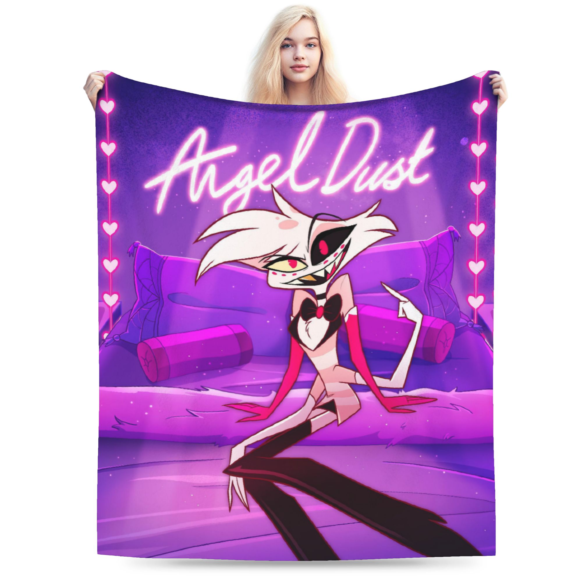 Cartoon Hazbins Hotels  Angel  - Christmas Throw Blanket recension och pris