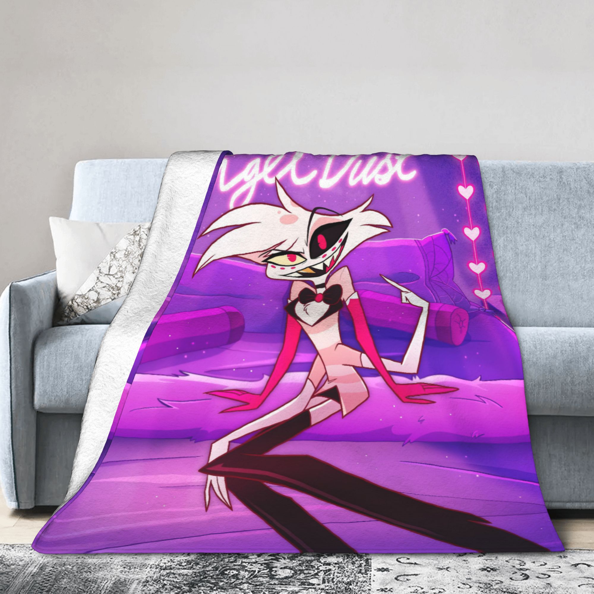 Cartoon Hazbins Hotels  Angel  - Christmas Throw Blanket recension och pris