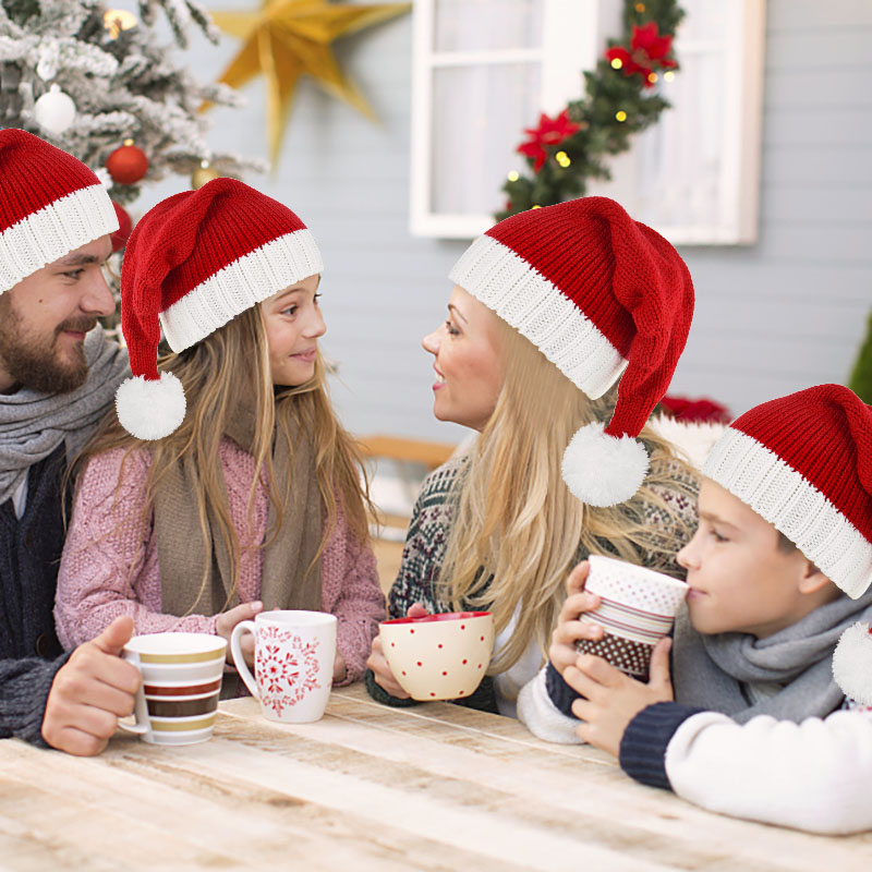 1PC Red Christmas Hat For Kids - Santa Hat Plush recension och pris