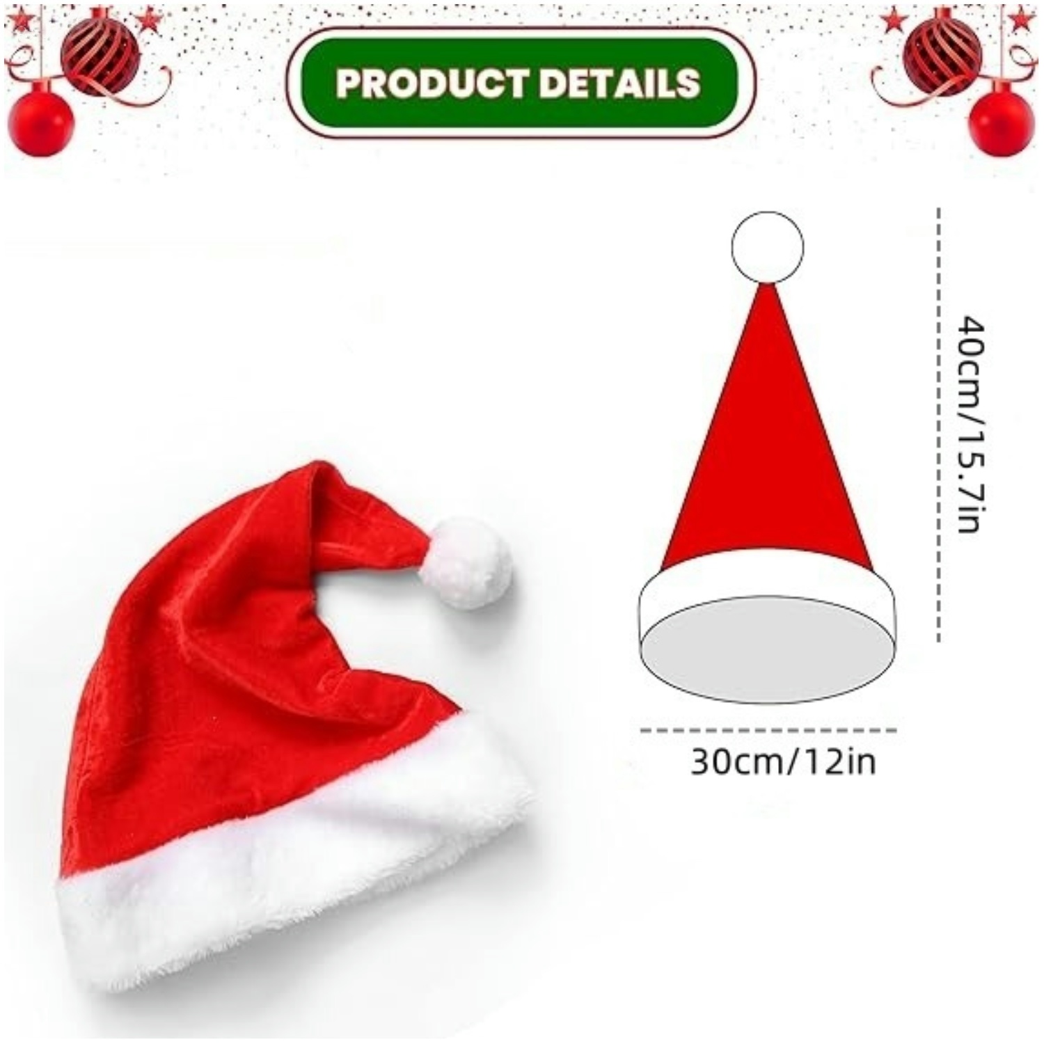 Fluffy Red Santa Hats Set with - Santa Hat Plush recension och pris