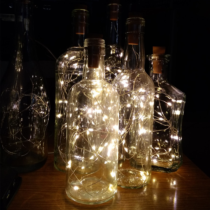 6pcs 20led Wine Bottle with Co - Led Fairy String Lights recension och pris