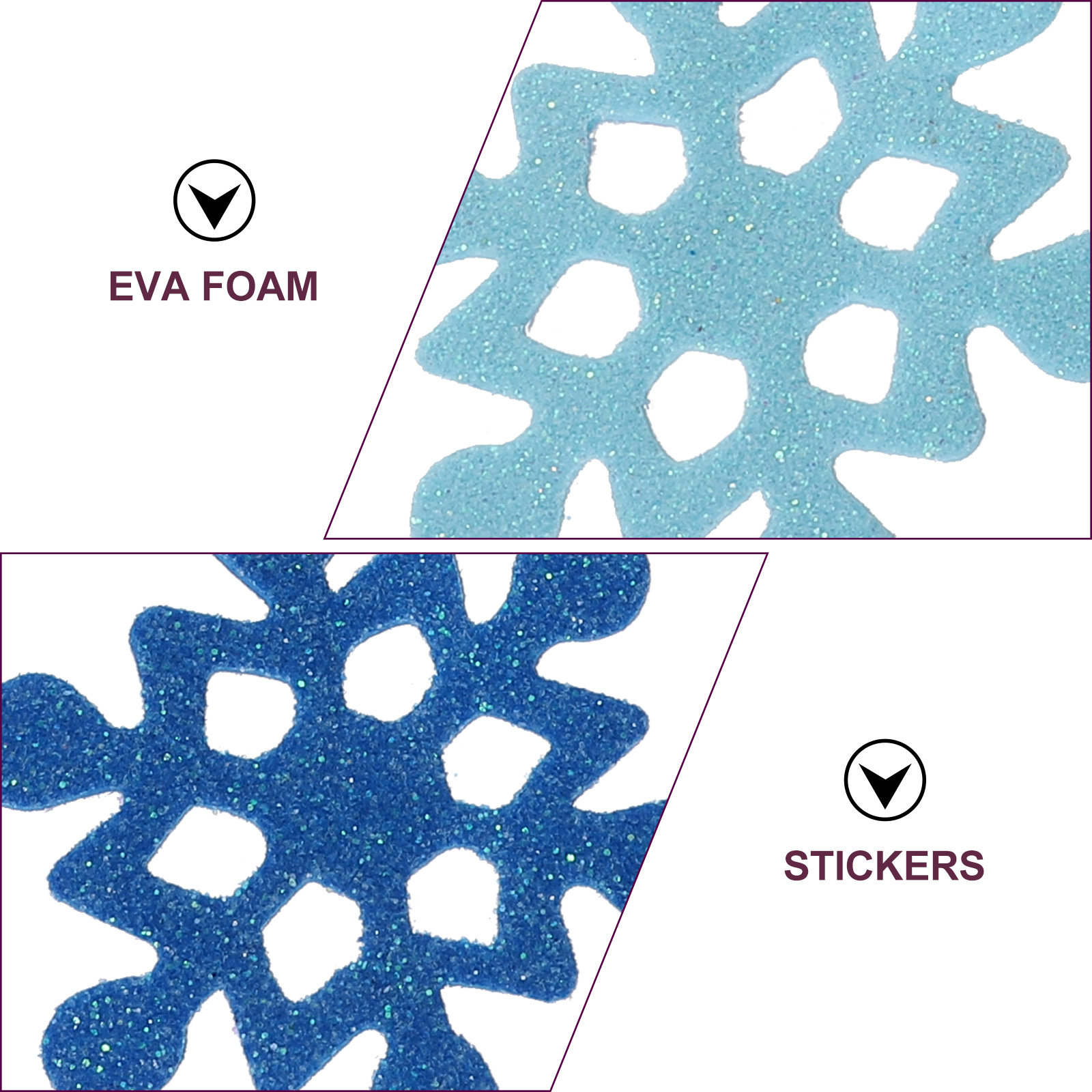 Snowflake Foam Stickers Glitte - Snowflake Window Decal recension och pris