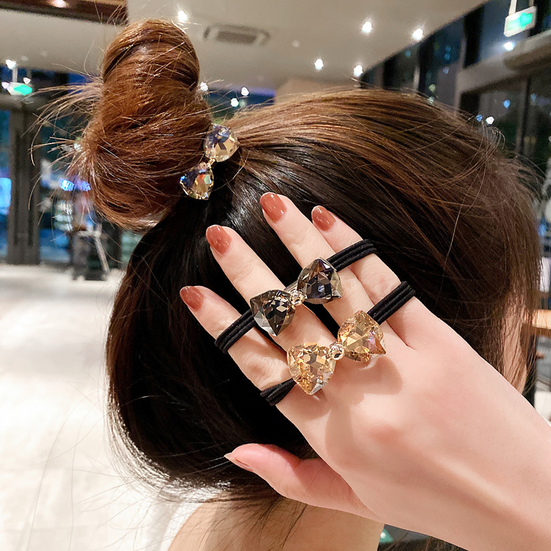Rhinestone Bow Hair Ropes Set  - Ribbon Bow Gift recension och pris