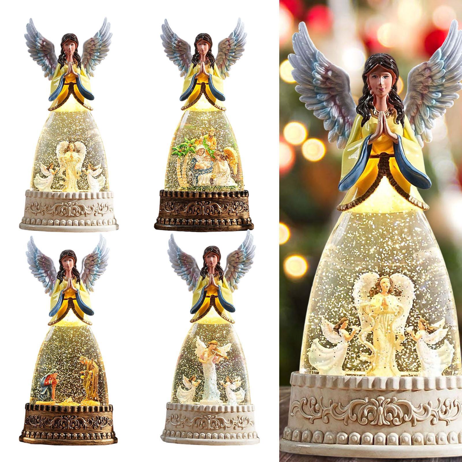Lighted Angel Figurine Snow Gl - Snow Globe Musical recension och pris