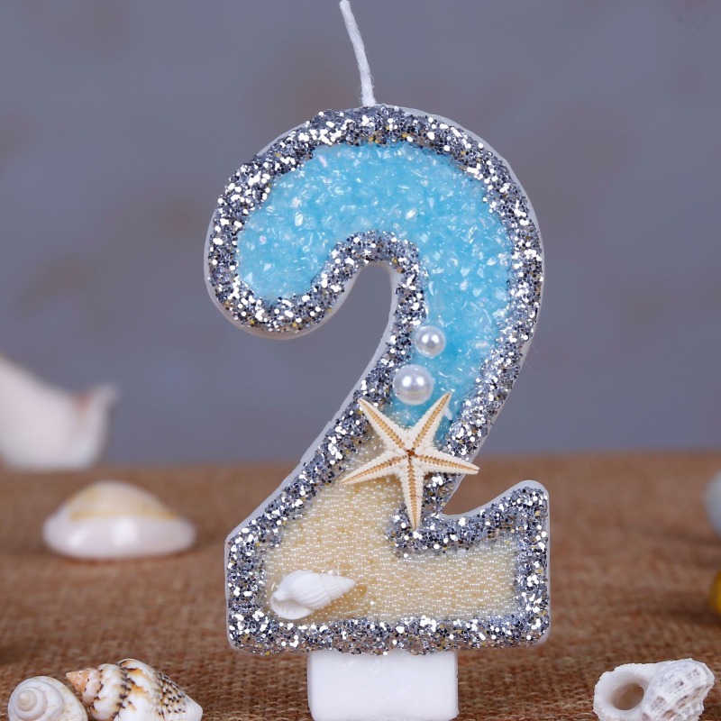 Beach Starfish Number Birthday - Holiday Candle Set recension och pris