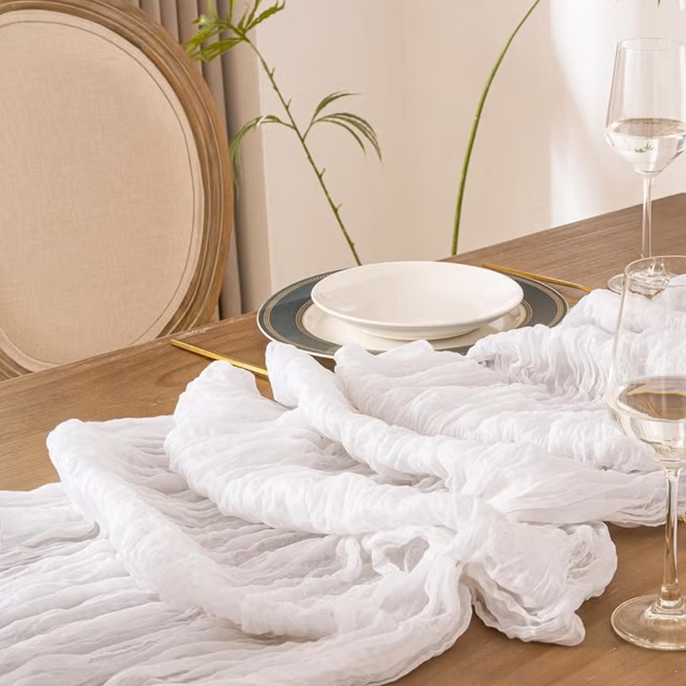 90x400CM Cheesecloth Table Run - Christmas Table Runner recension och pris
