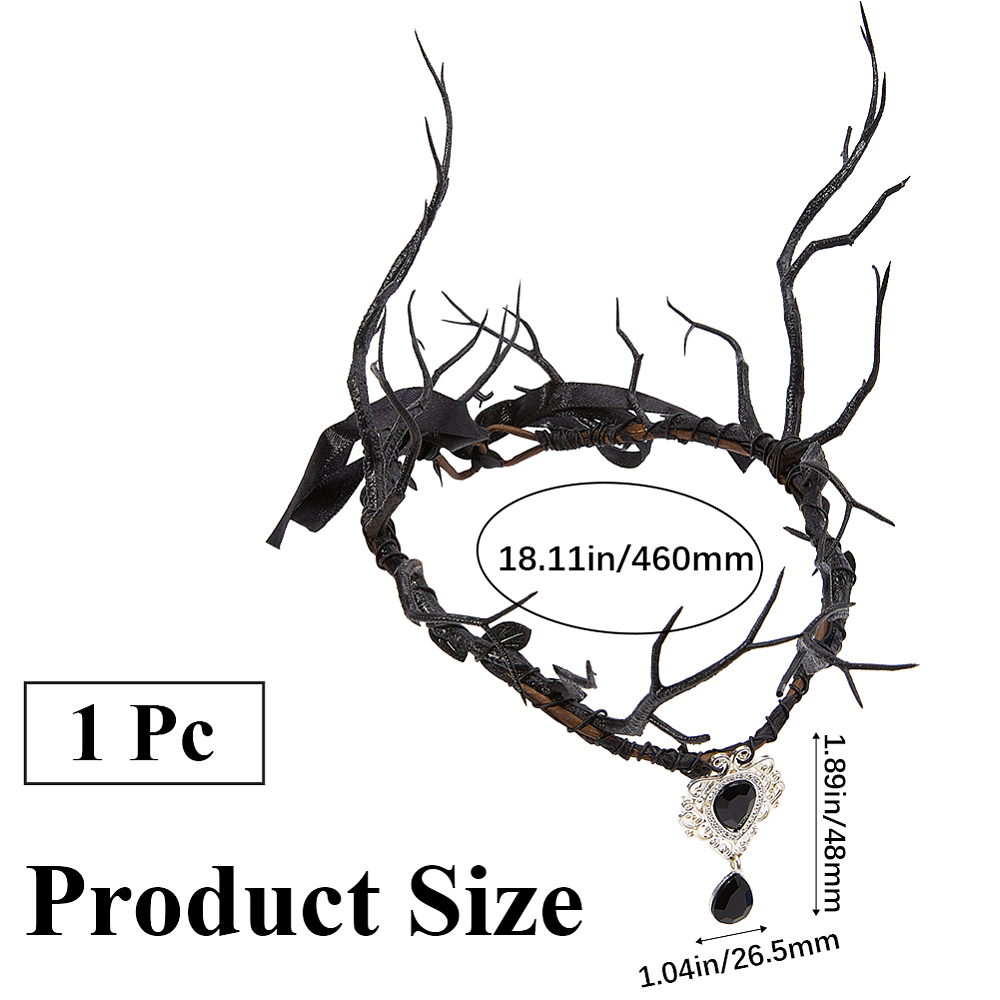 Black Fairy Headpiece Dark Rei - Reindeer Antlers Headband recension och pris