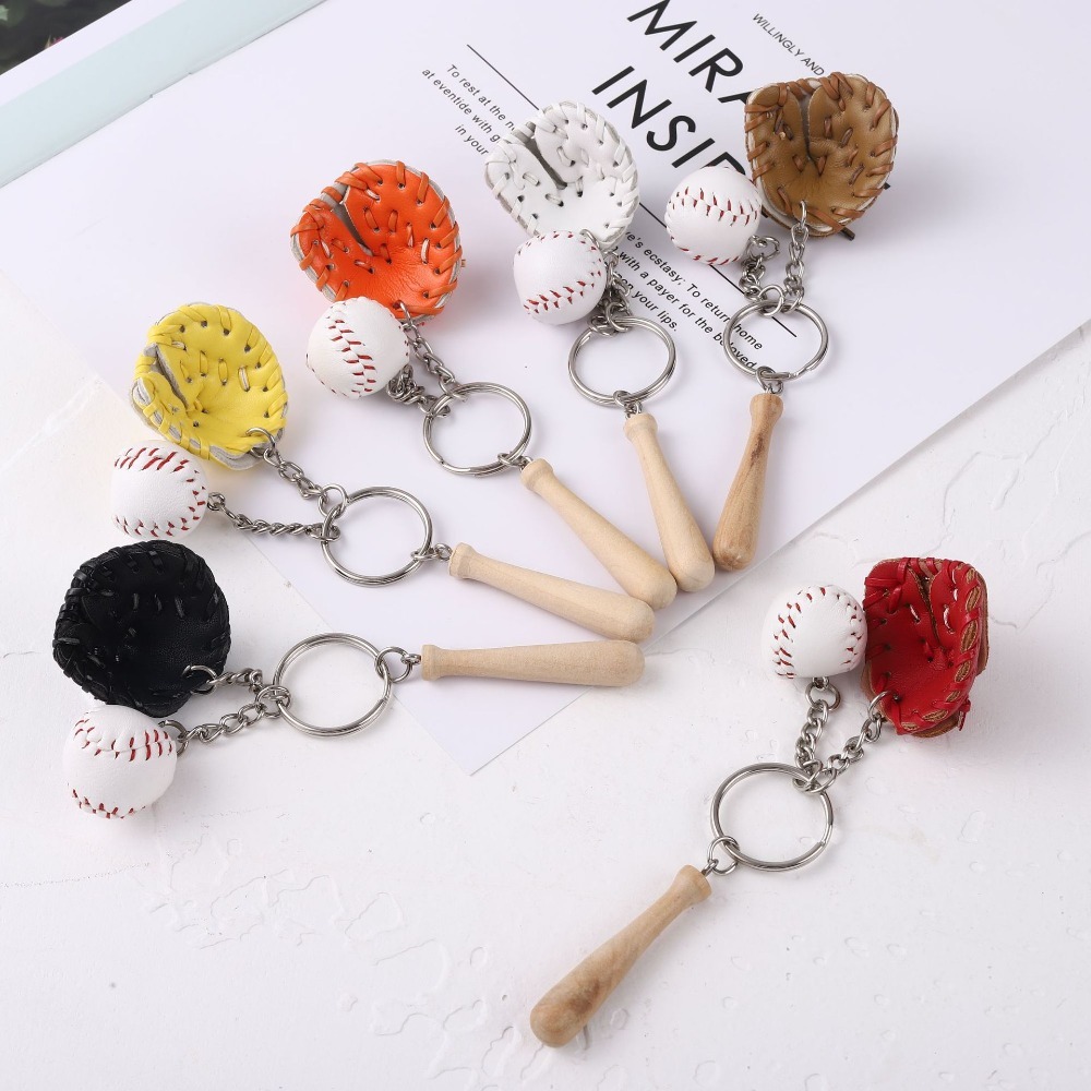2CM Baseball Keychain 3Pcs Set - Ornament Ball Set recension och pris