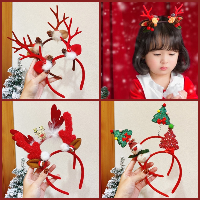 1-15pcs Christmas Headbands Sn - Reindeer Antlers Headband recension och pris