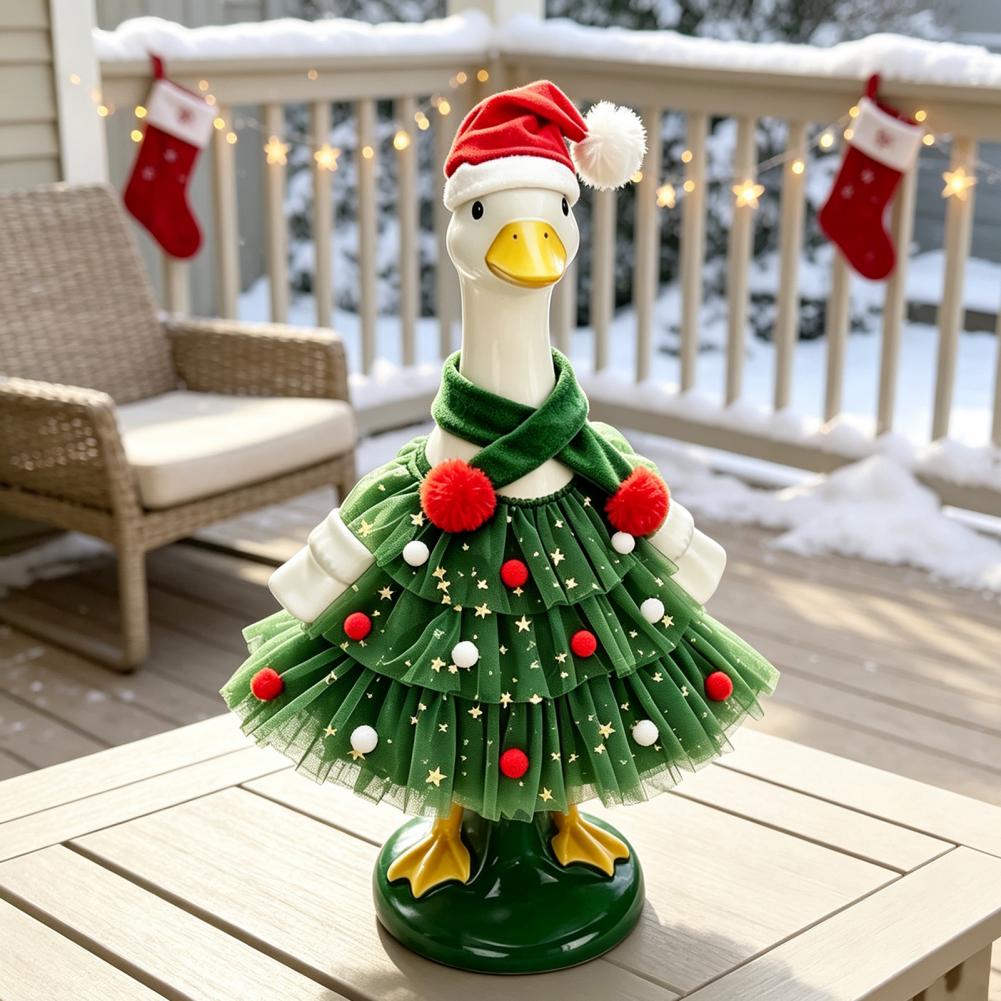Christmas Porch Goose Outfit,  - Santa Hat Plush recension och pris