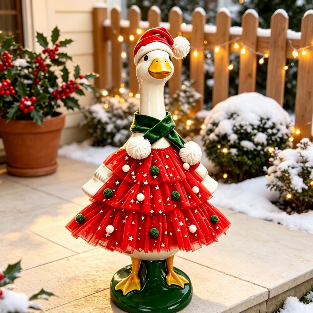 Christmas Porch Goose Outfit,  - Santa Hat Plush recension och pris