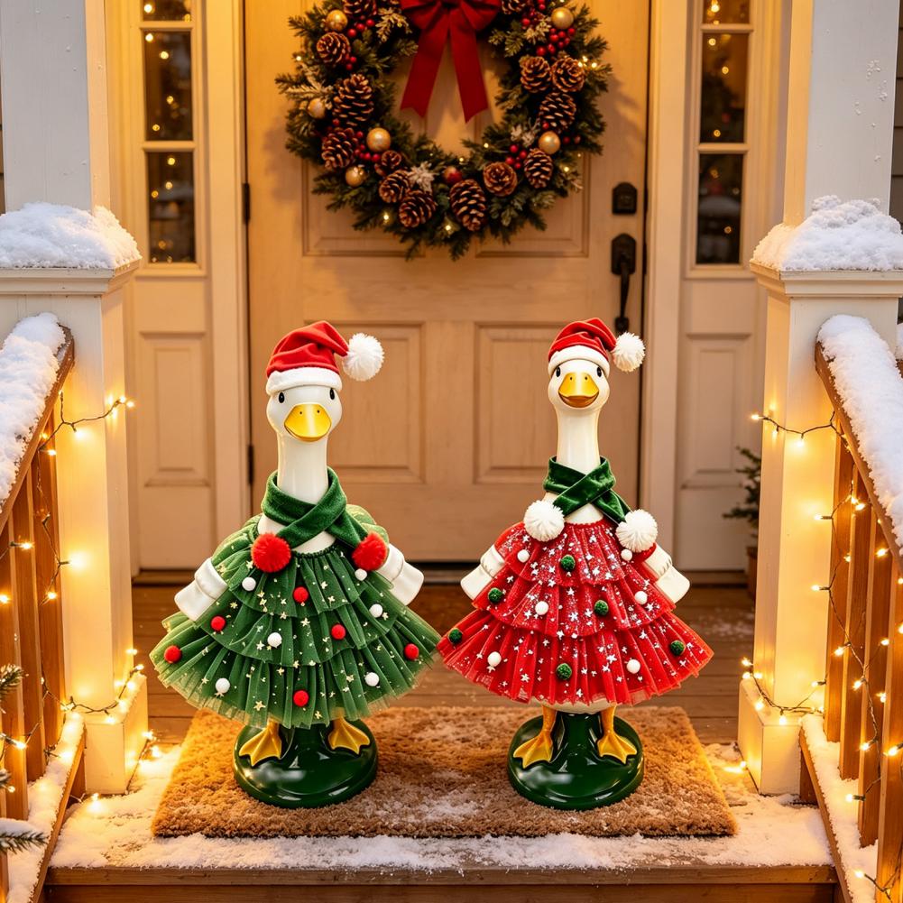 Christmas Porch Goose Outfit,  - Santa Hat Plush recension och pris