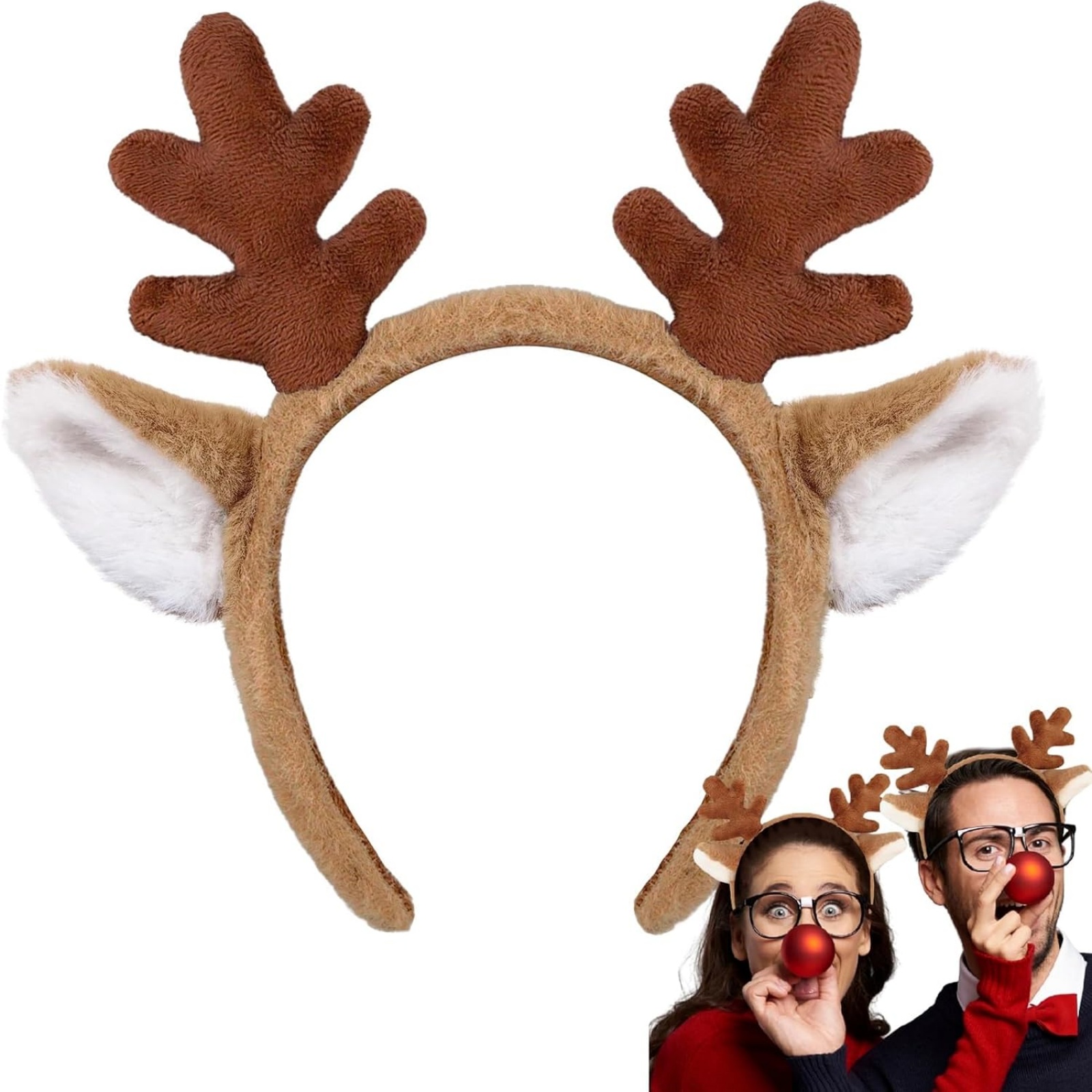 1PC Christmas Reindeer Antlers - Reindeer Antlers Headband recension och pris