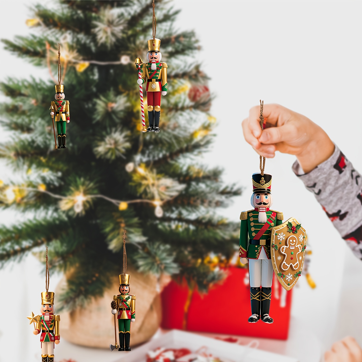12pcs 2D Flat Wooden Christmas - Nutcracker Figurine recension och pris