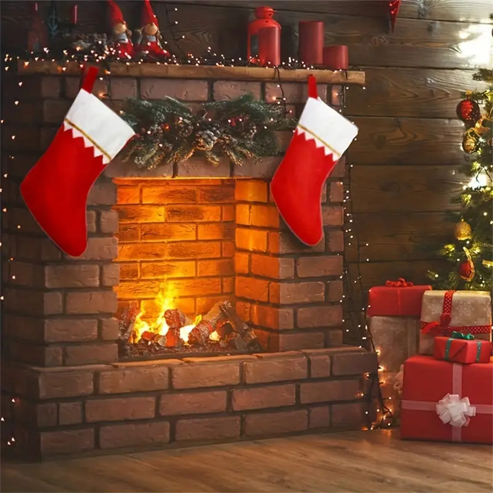 12pcs Red Felt Christmas Stock - Christmas Stocking Hanging recension och pris