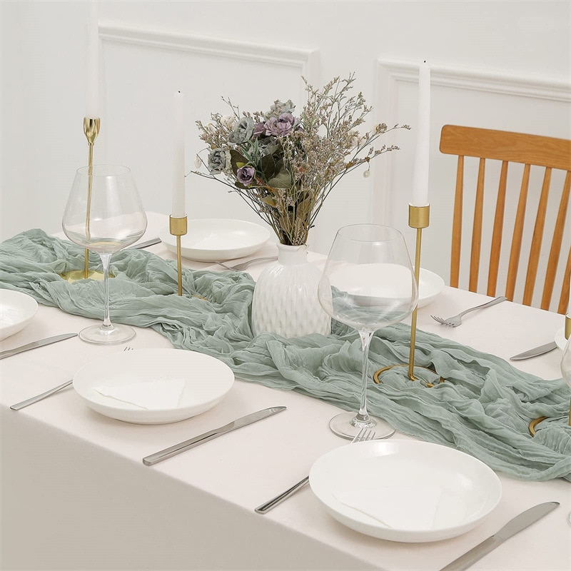 Semi-Sheer Gauze Wedding Party - Christmas Table Runner recension och pris