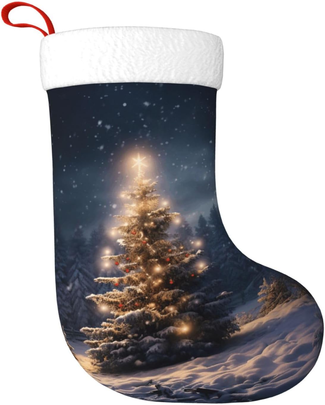 Christmas Tree Snow gift Stock - Christmas Stocking Hanging recension och pris