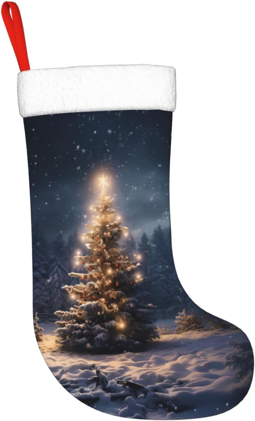 Christmas Tree Snow gift Stock - Christmas Stocking Hanging recension och pris