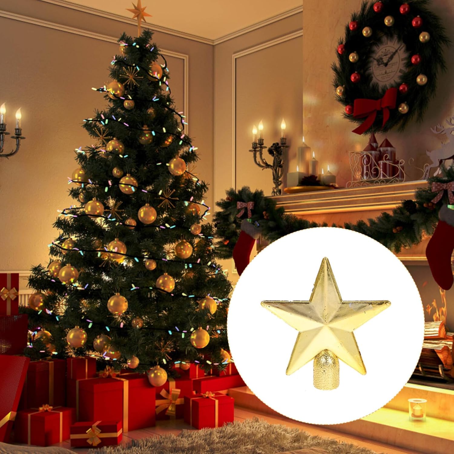 6cm Mini Christmas Tree Topper - Star Tree Topper recension och pris