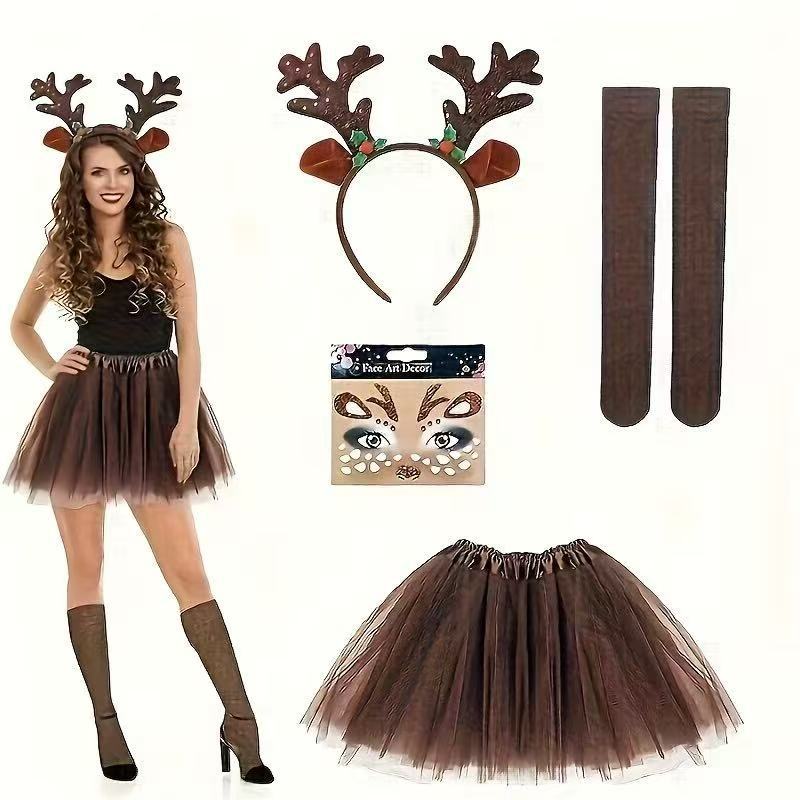 Reindeer Costume Set Antler He - Reindeer Antlers Headband recension och pris
