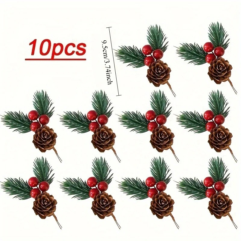 10pcs Set of Artificial Pine C - Christmas Tree Artificial recension och pris