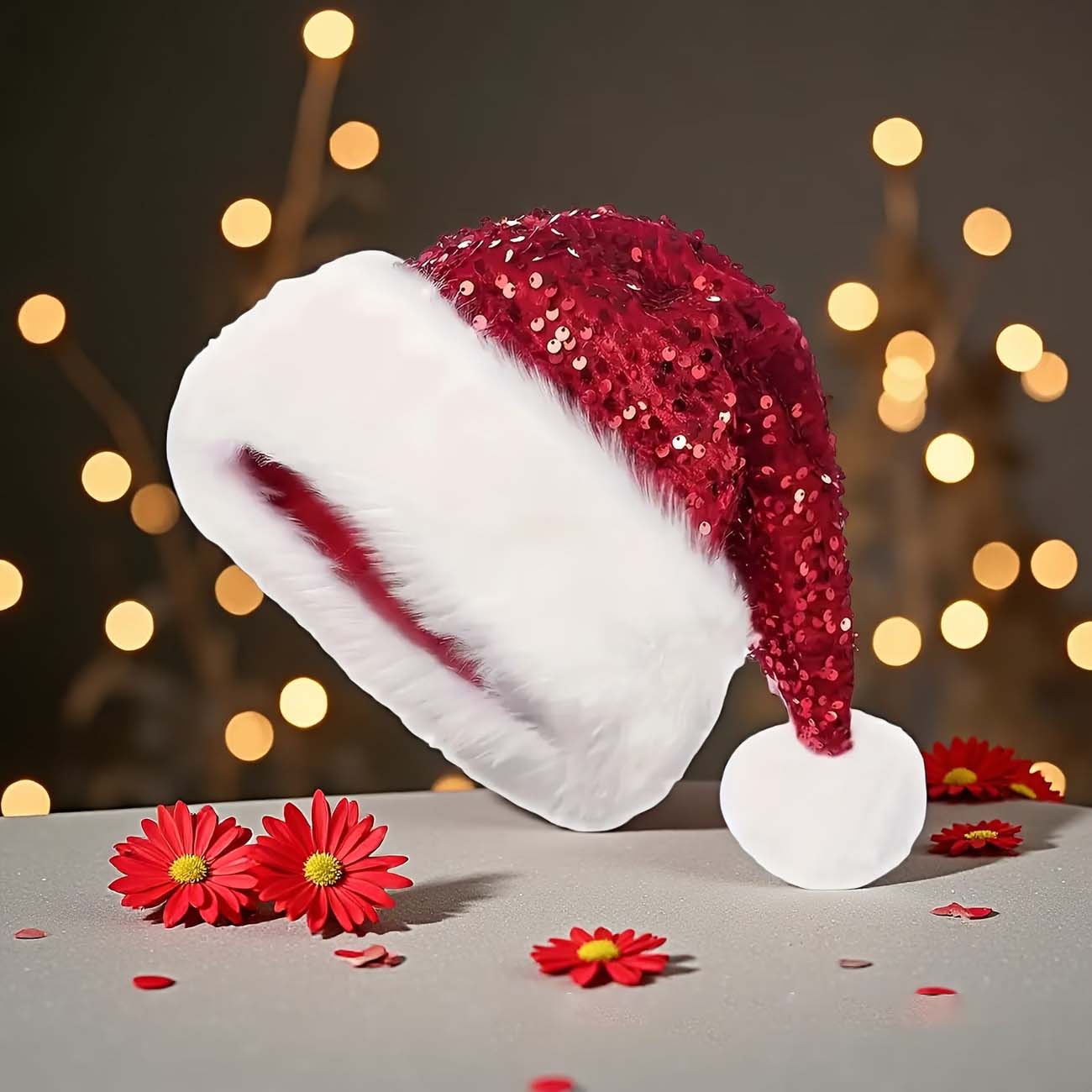 Sequin Christmas Hat Plush Sol - Santa Hat Plush recension och pris