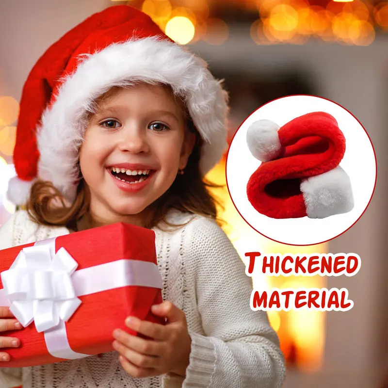 Christmas Santa Hat Xmas Long  - Santa Hat Plush recension och pris