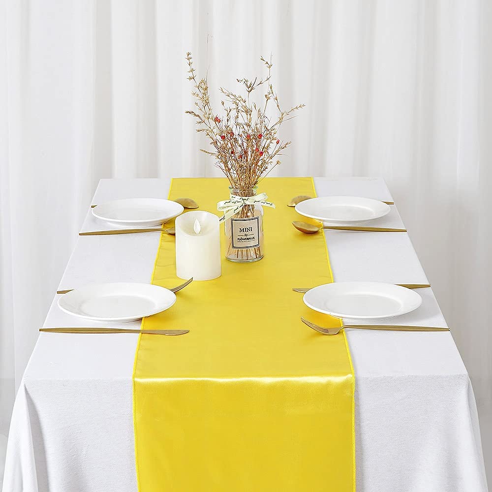 12x108 Inch Satin Wedding Tabl - Christmas Table Runner recension och pris