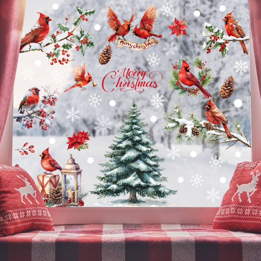 9pcs Christmas Window Decals C - Snowflake Window Decal recension och pris