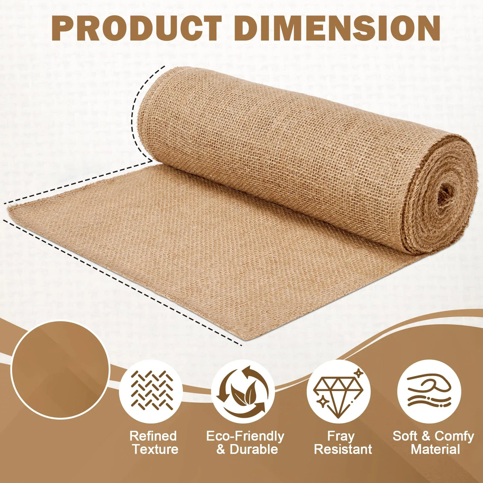 New Desig Beige Burlap Roll 30 - Christmas Table Runner recension och pris