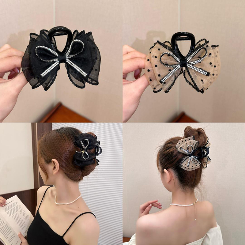 New Elegant Mesh Bow Hair Clip - Ribbon Bow Gift recension och pris