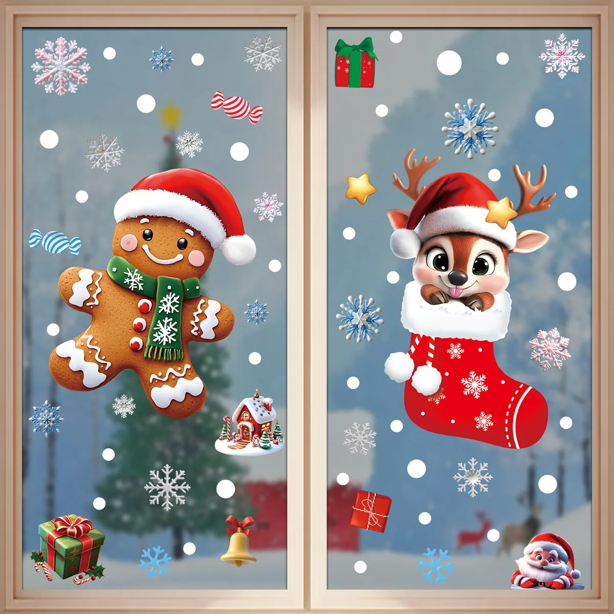 2025 Christmas Static Window C - Snowflake Window Decal recension och pris