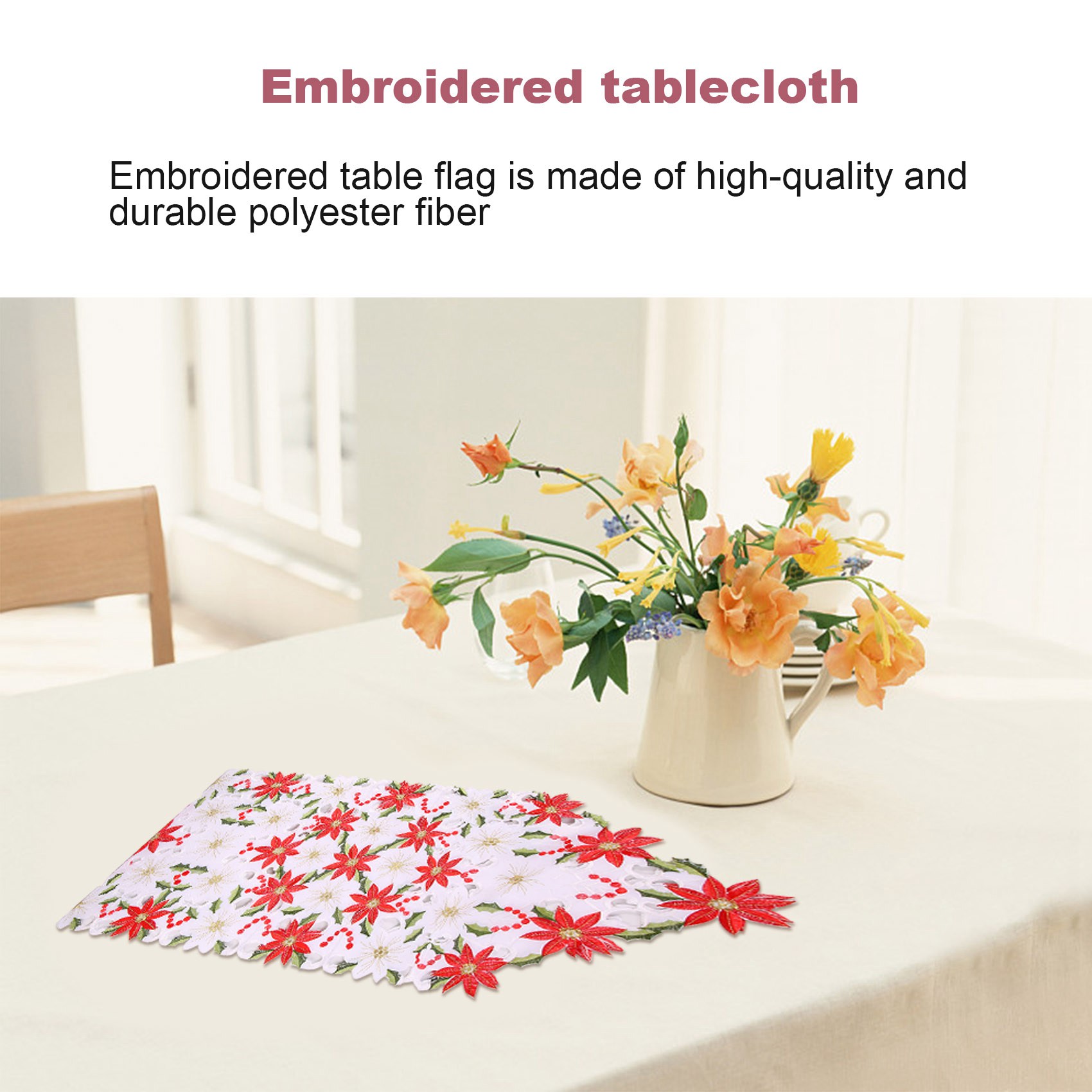 Christmas Embroidered Table Ru - Christmas Table Runner recension och pris