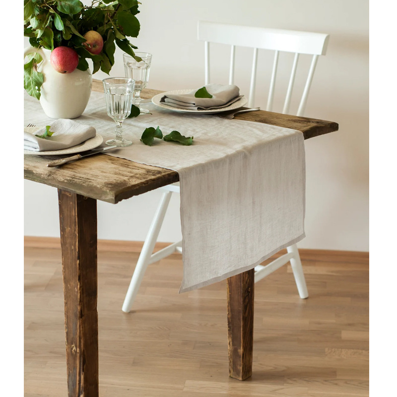 100% Linen Stone Washed Table  - Christmas Table Runner recension och pris