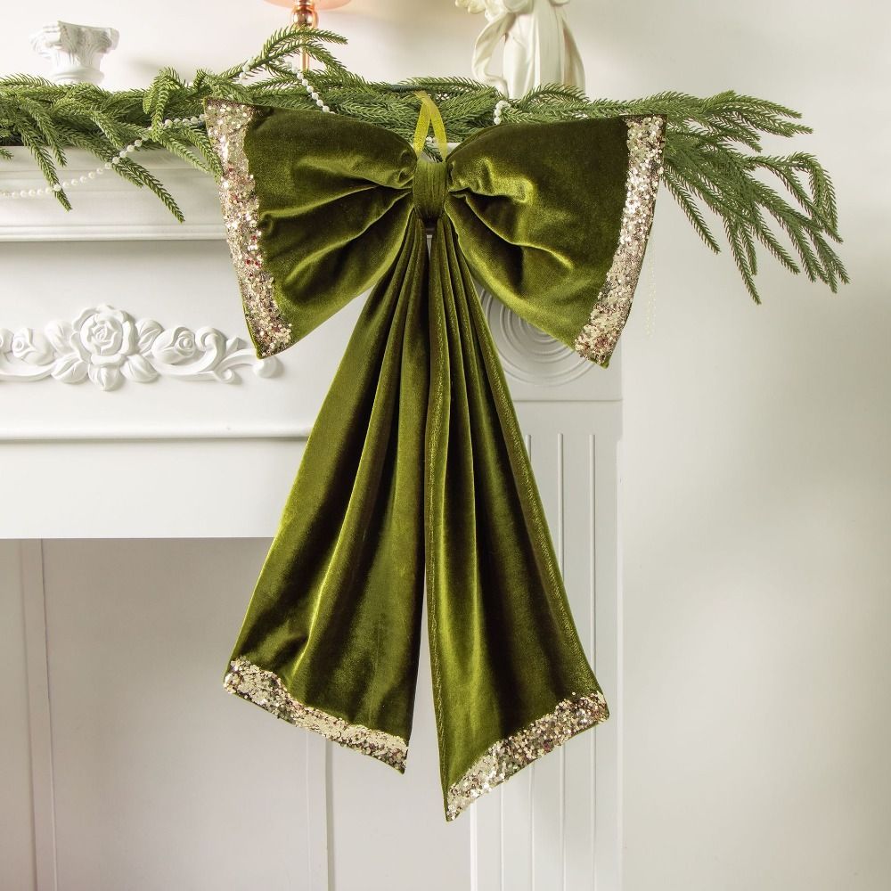 Green Christmas Bowknot Hangin - Ribbon Bow Gift recension och pris
