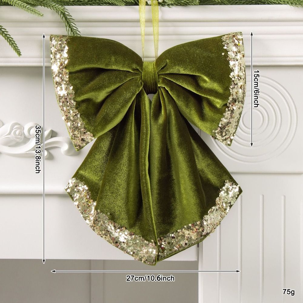 Green Christmas Bowknot Hangin - Ribbon Bow Gift recension och pris