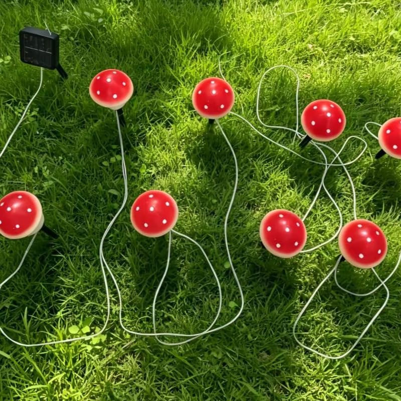 Solar Mushroom String Lights W - Christmas Lights Outdoor recension och pris