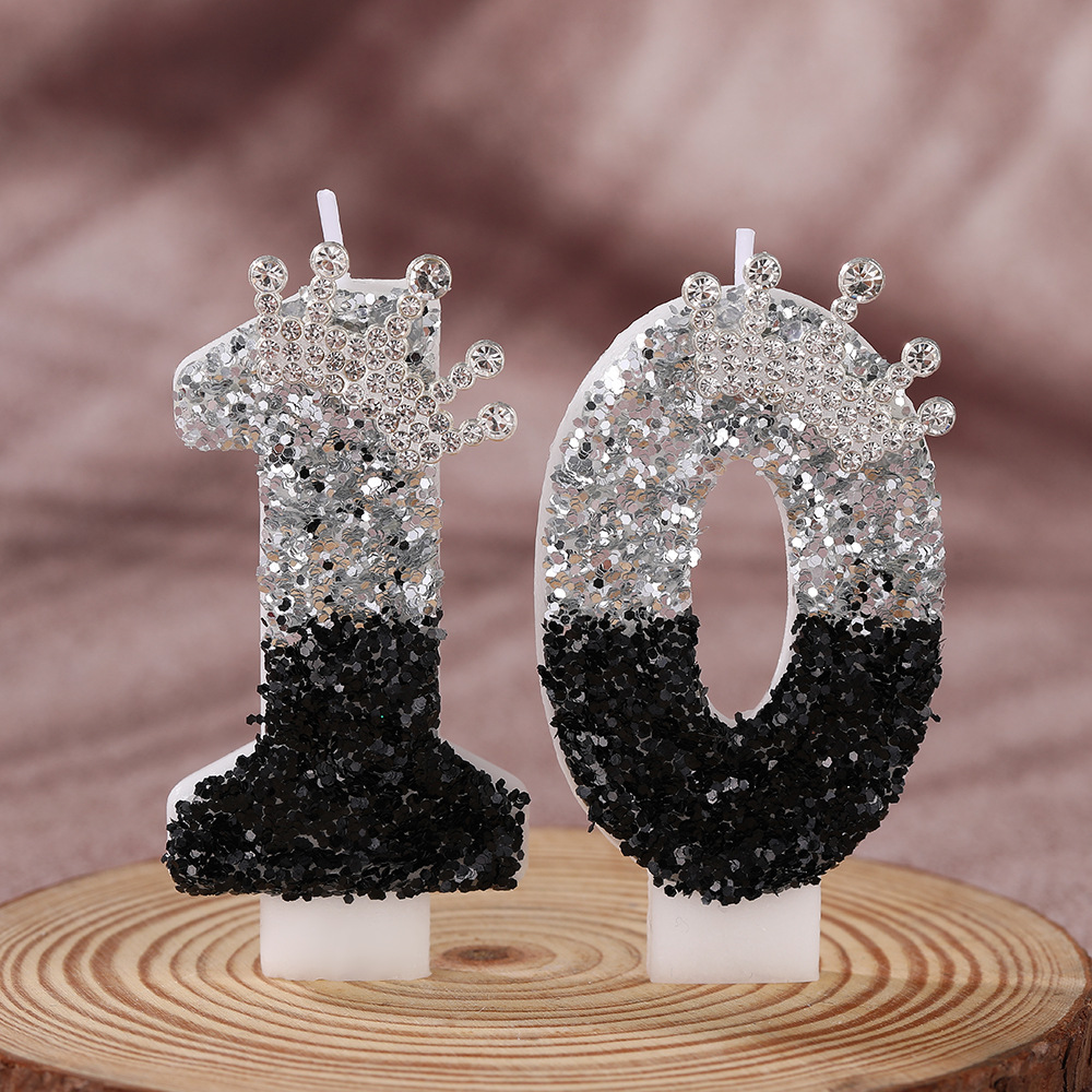 Black Silver Gradient Crown Ha - Holiday Candle Set recension och pris