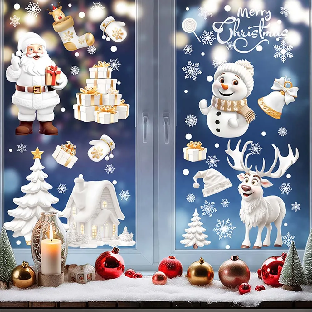 9pcs/set Christmas Window Stic - Snowflake Window Decal recension och pris