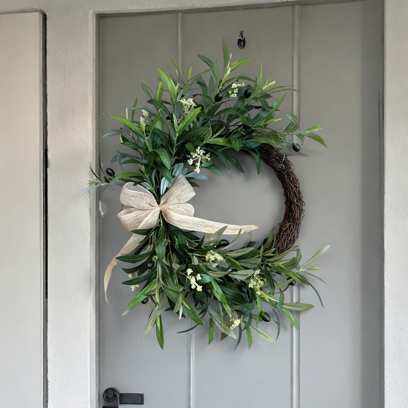 2025 Artificial Olive Wreath W - Christmas Wreath Fake recension och pris