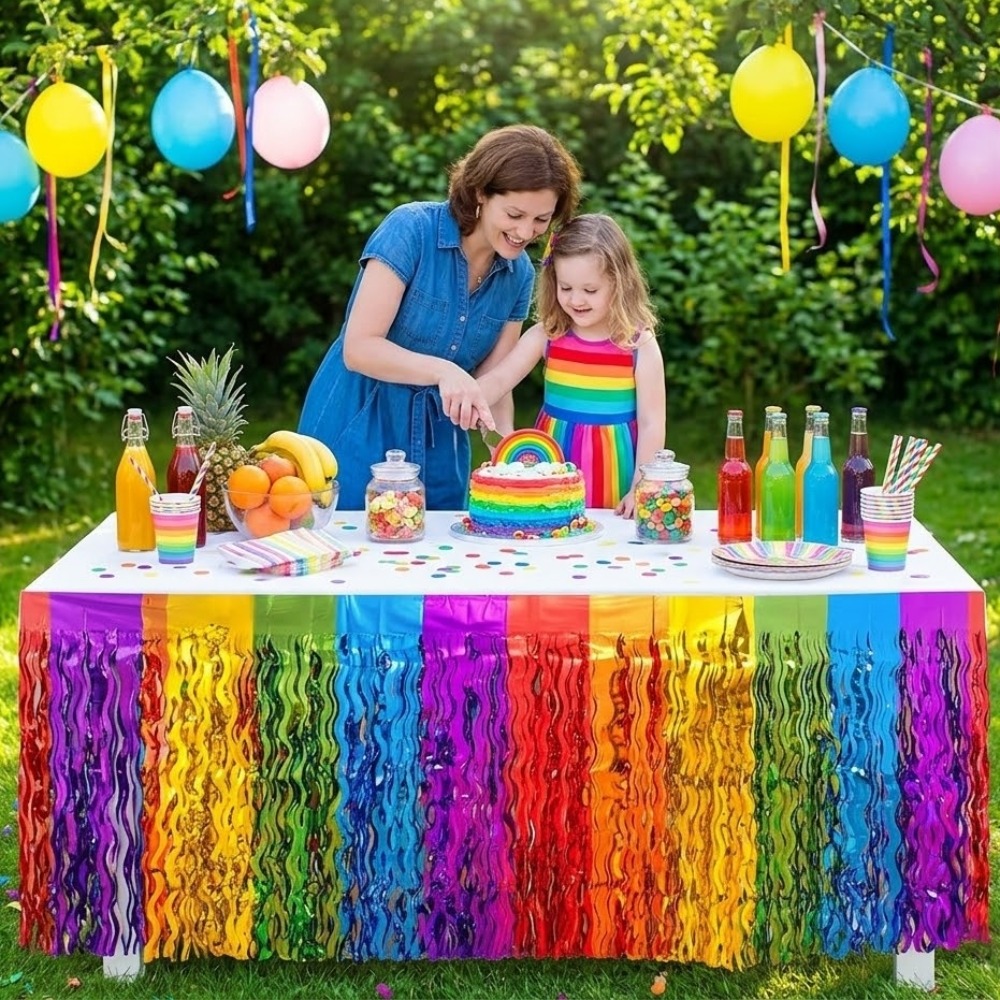 2Pack Rainbow Wavy Metallic Ti - Tinsel Garland Decoration recension och pris